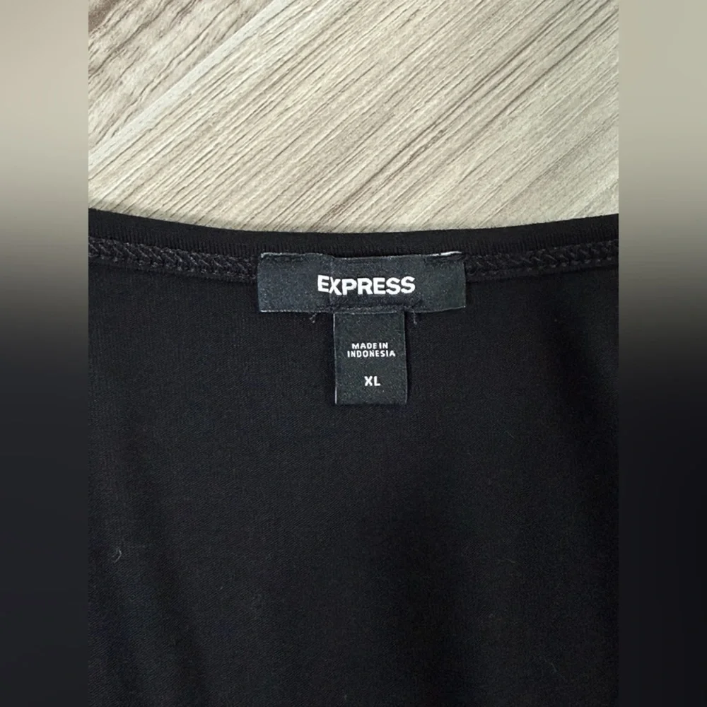 Express Black Sleeveless Drawstring Jumpsuit - Picture 3 of 12